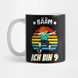 Fußball Dabbing Junge 9. Geburtstag Kind Mug